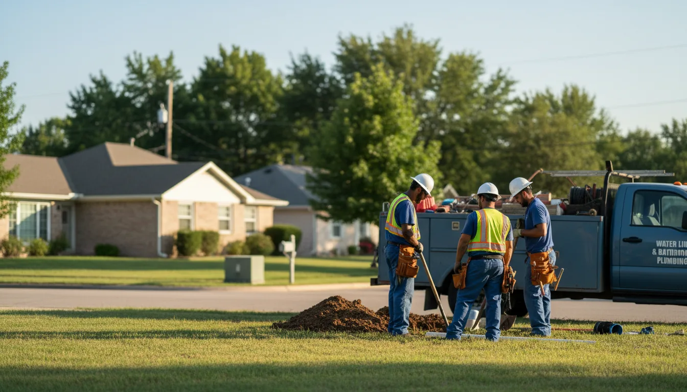 Residential water line and bathroom plumbing service in Wingett Run, OH